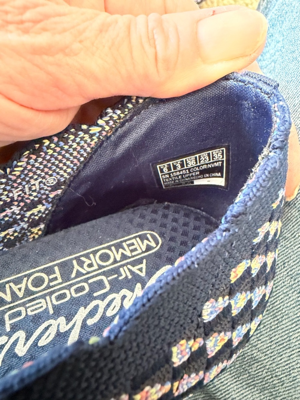 Skechers Sz 6 Women’s Cleo Air-Cooled Memory Foam NWOT Flats Shoes Slip-ons NWOT - Picture 4 of 4